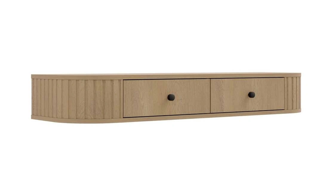 Dressing table 2S wall-mounted console 202 Oval Cremona oak