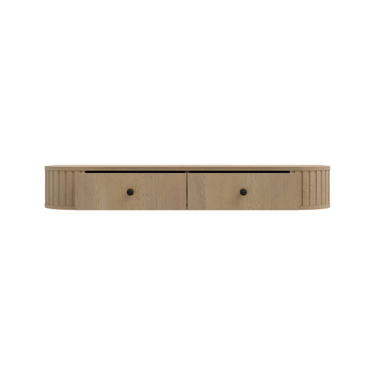 Dressing table 2S wall-mounted console 202 Oval Cremona oak - Image 2