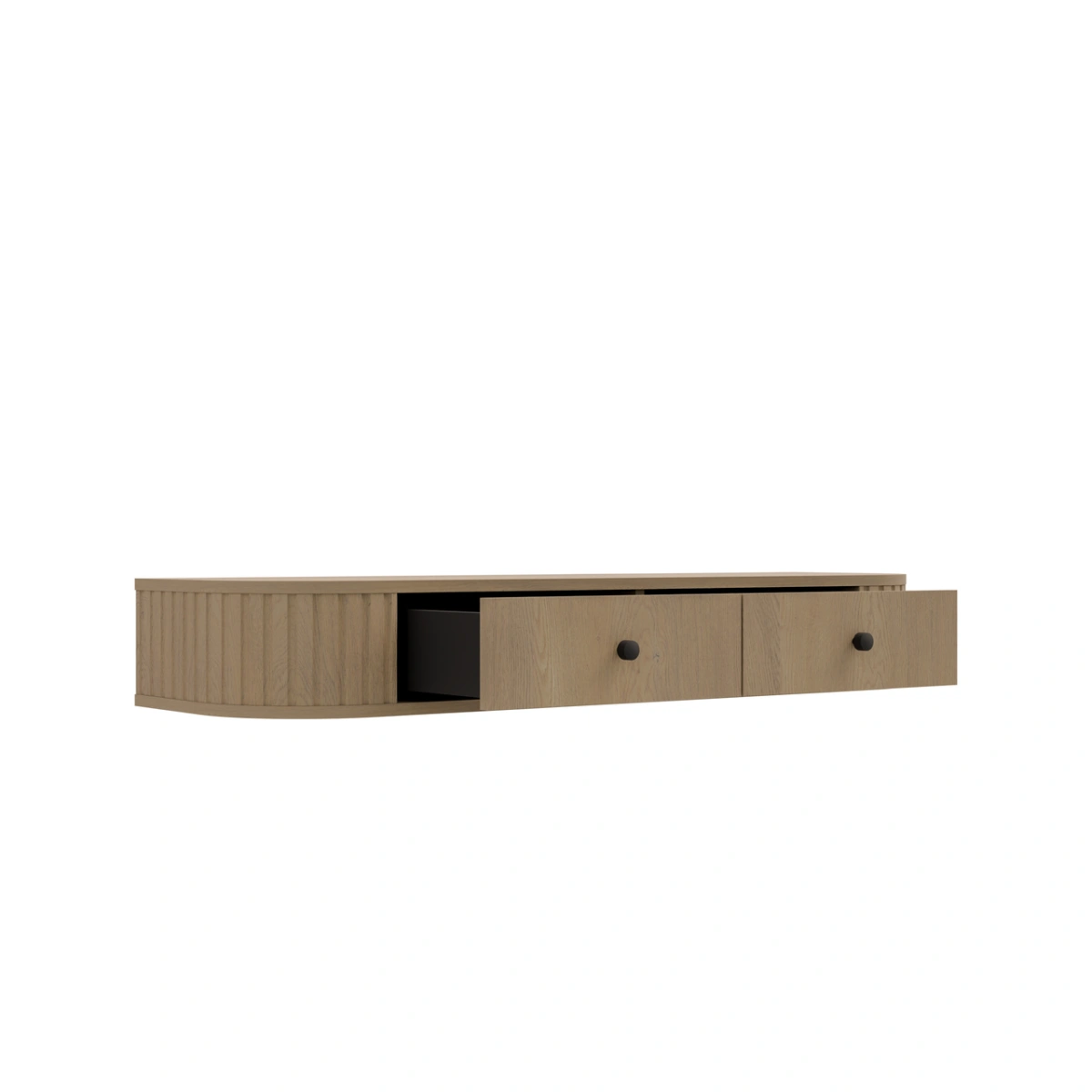 Dressing table 2S wall-mounted console 202 Oval Cremona oak - Image 3