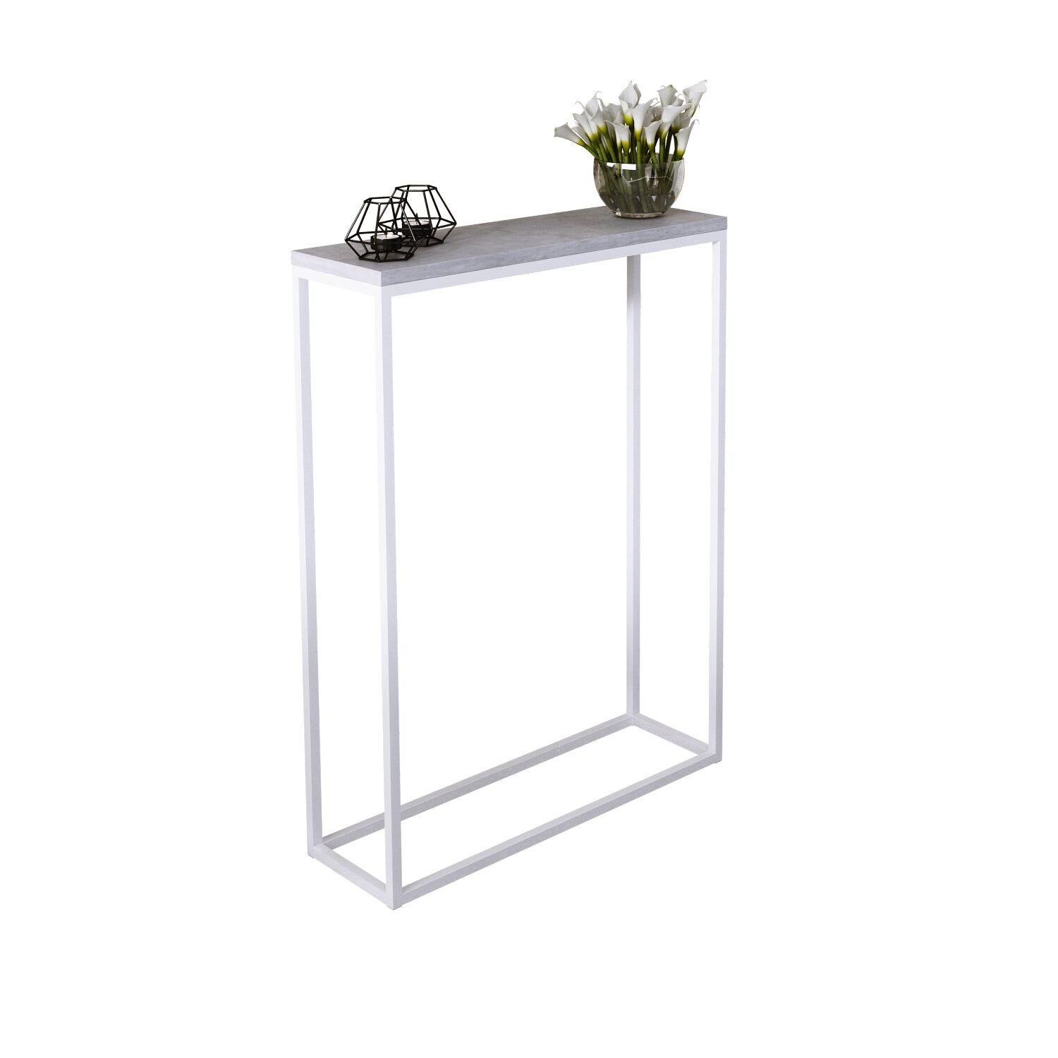 LUCAS console, white/concrete, ADRK