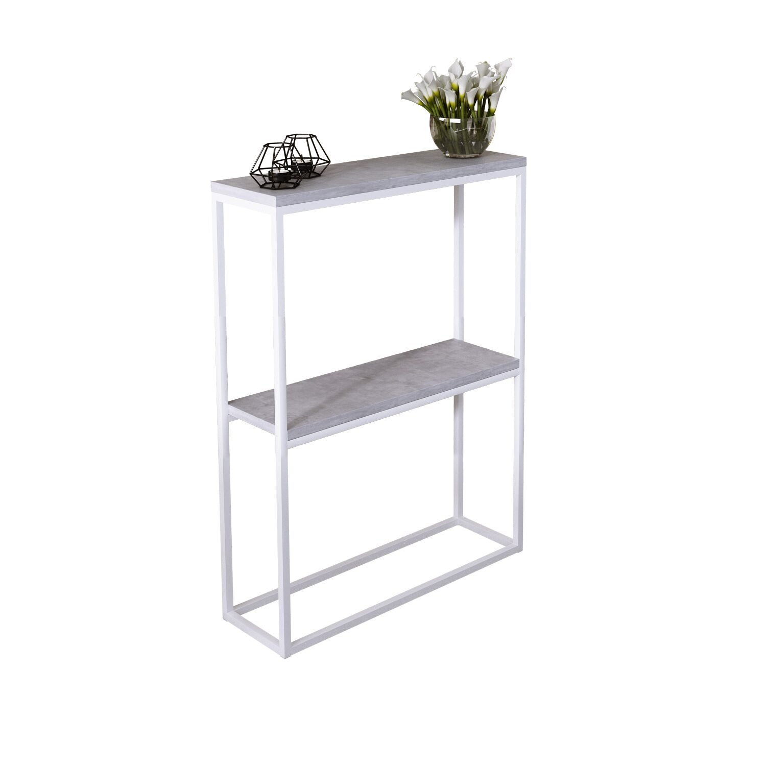 MASON console, white/concrete, ADRK
