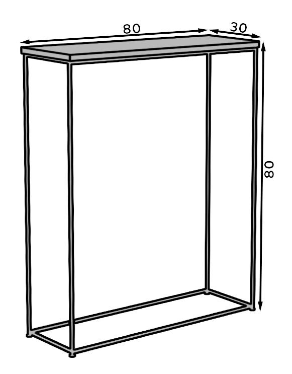 Milan console table, white/glossy white, ADRK - Image 4