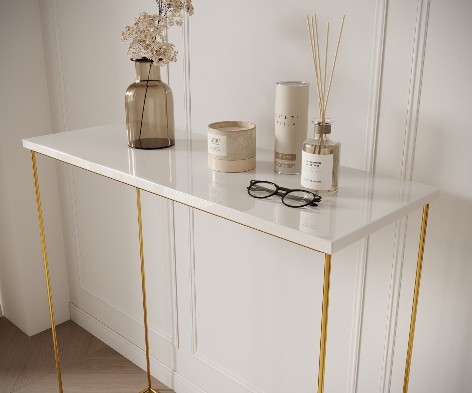 Milano console gold/white glossy ADRK - Image 3