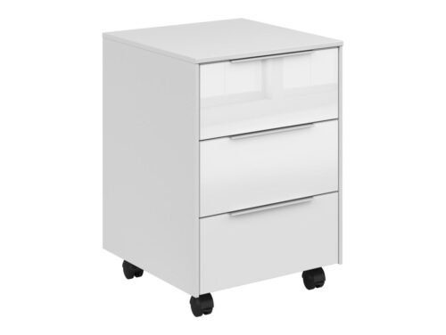 Nevada office cabinet with container, 40 cm, white, 3 drawers