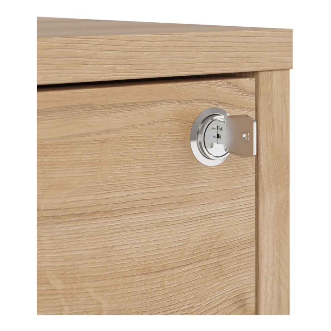 SPACE OFFICE cabinet with four drawers, 42 cm, artificial oak color - Image 4