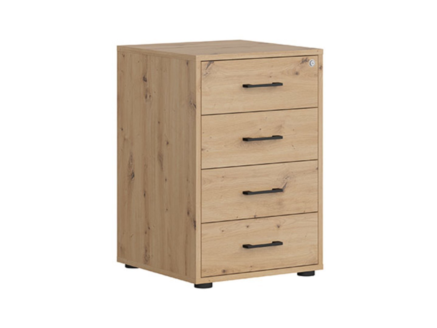 SPACE OFFICE cabinet with four drawers, 42 cm, artificial oak color - Image 5