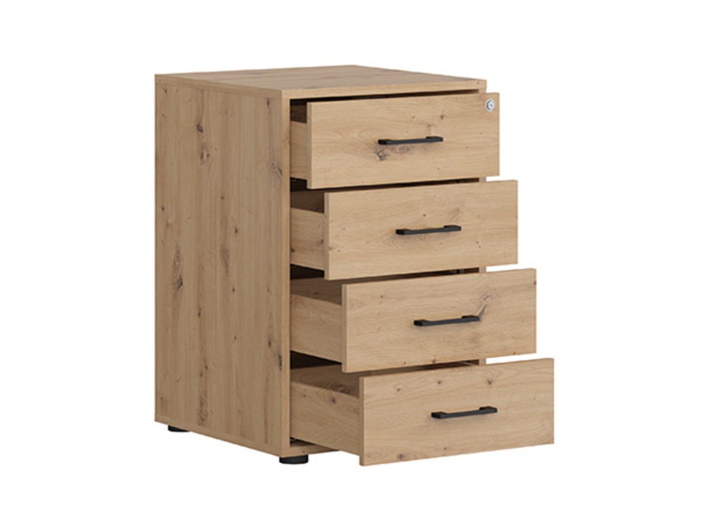 SPACE OFFICE cabinet with four drawers, 42 cm, artificial oak color - Image 6