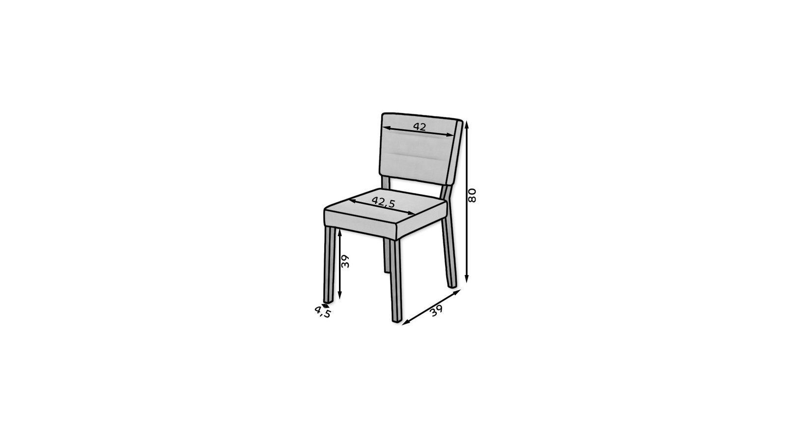 RODOS 80 Chair Dark Walnut ADRK - Image 3