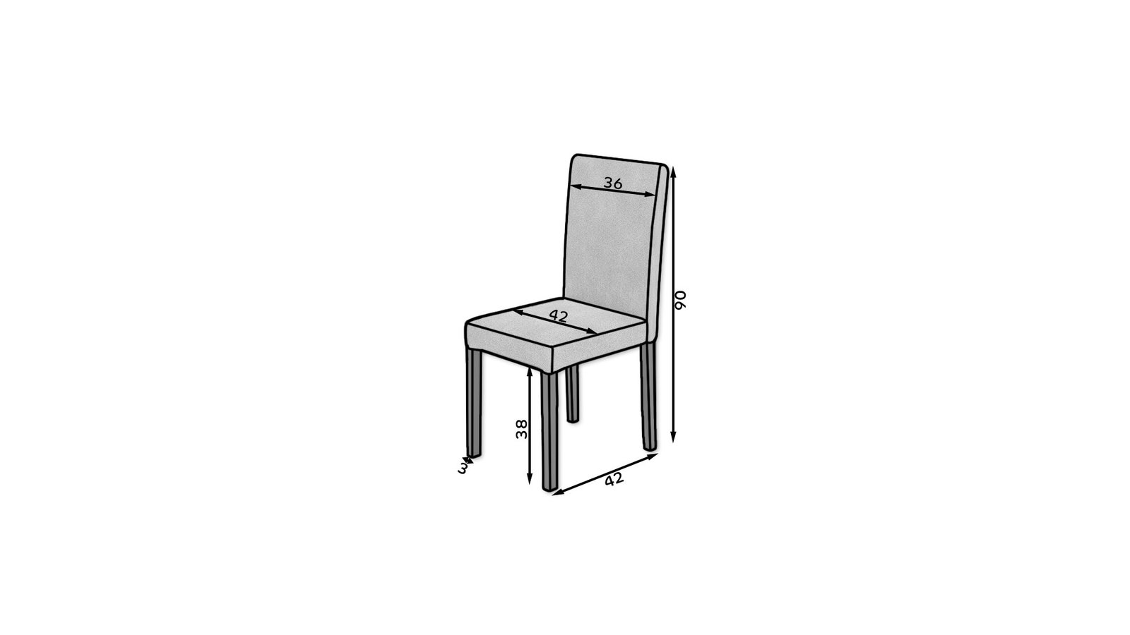 RODOS 81 Chair Dark Walnut ADRK - Image 3