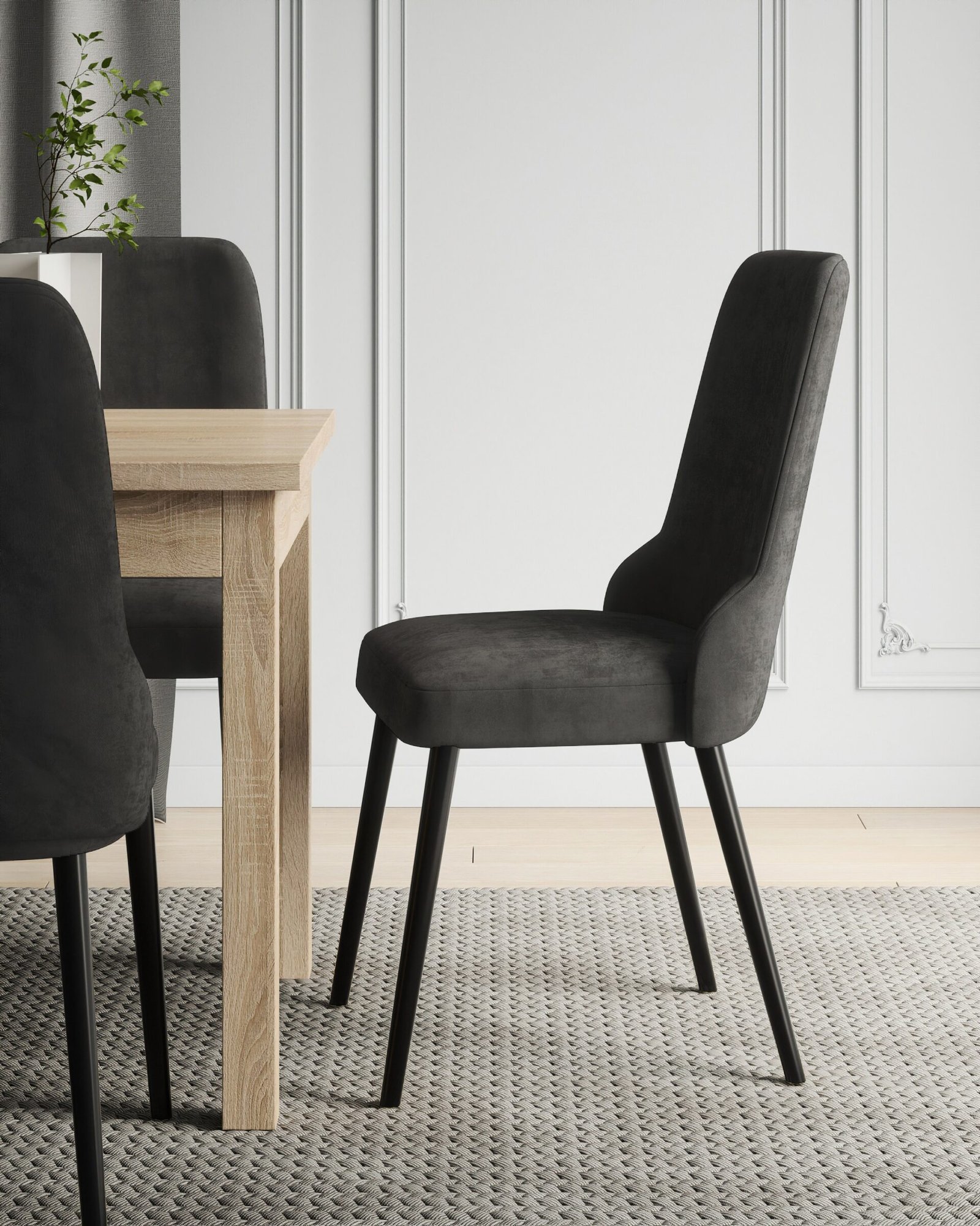 RODOS 83 Upholstered chair Black ADRK - Image 2