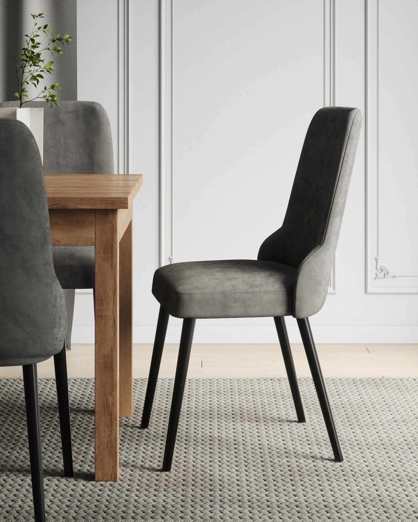RODOS 83 Upholstered chair Black ADRK - Image 3