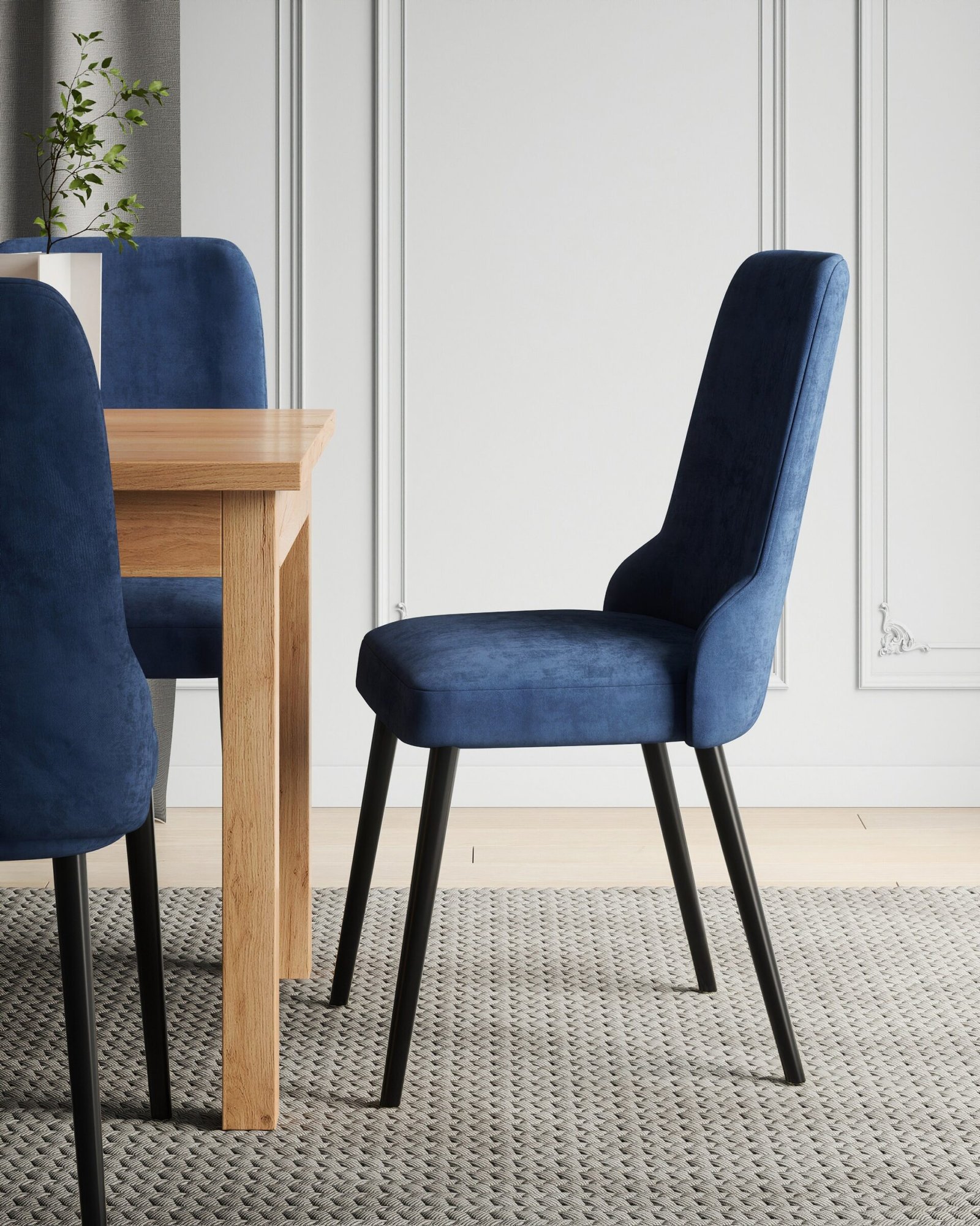RODOS 83 Upholstered chair Black ADRK