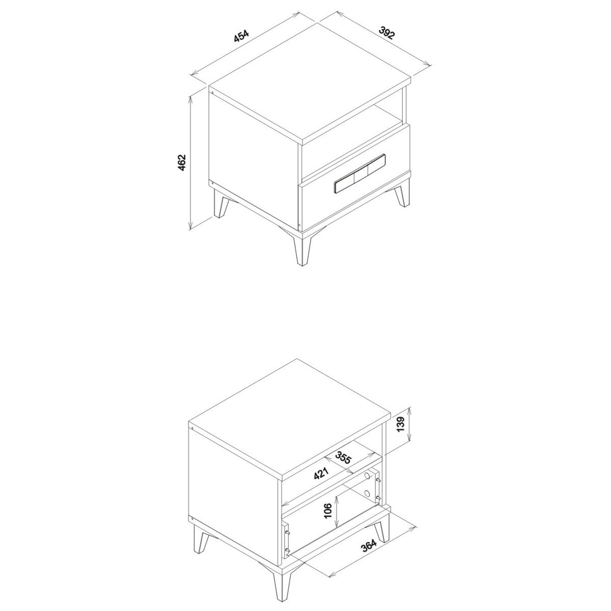 KUBO KB11 bedside table - Image 2