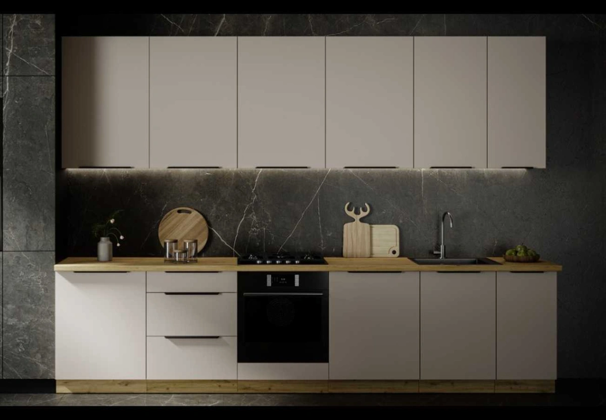 Kitchen set 330 cm Solea cashmere, kitchen 330 cm