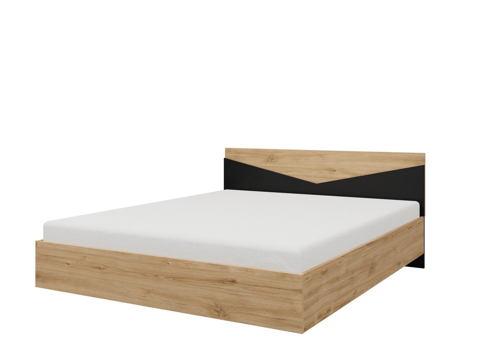 Bed 140 Atson oak/black ADRK