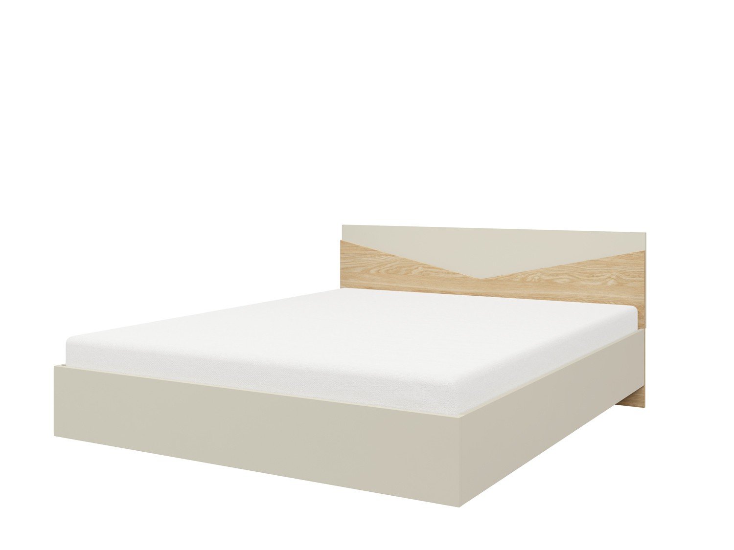 Bed 140 Atson oak/grey beige ADRK