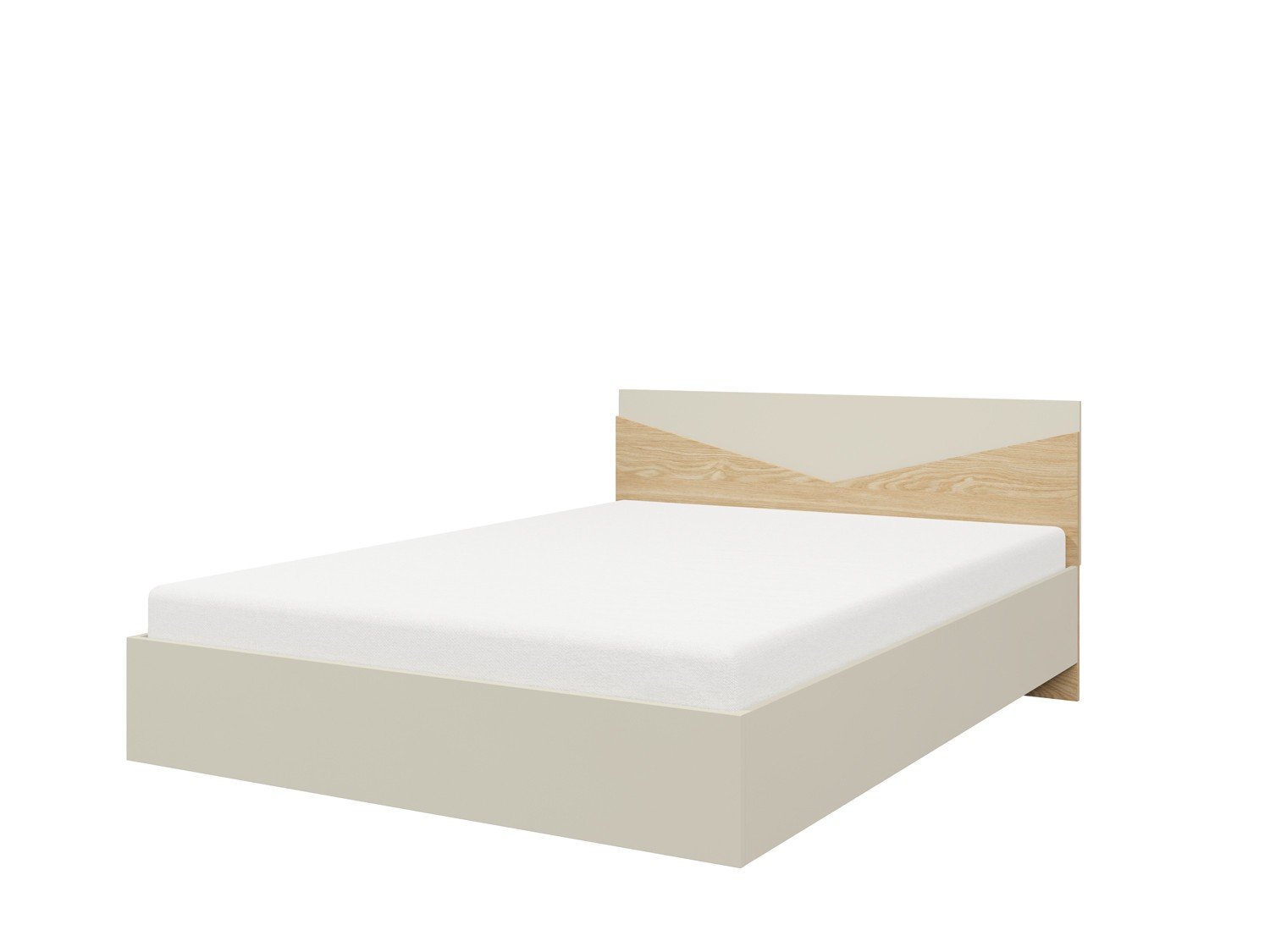 Bed 160 Atson oak/grey beige ADRK