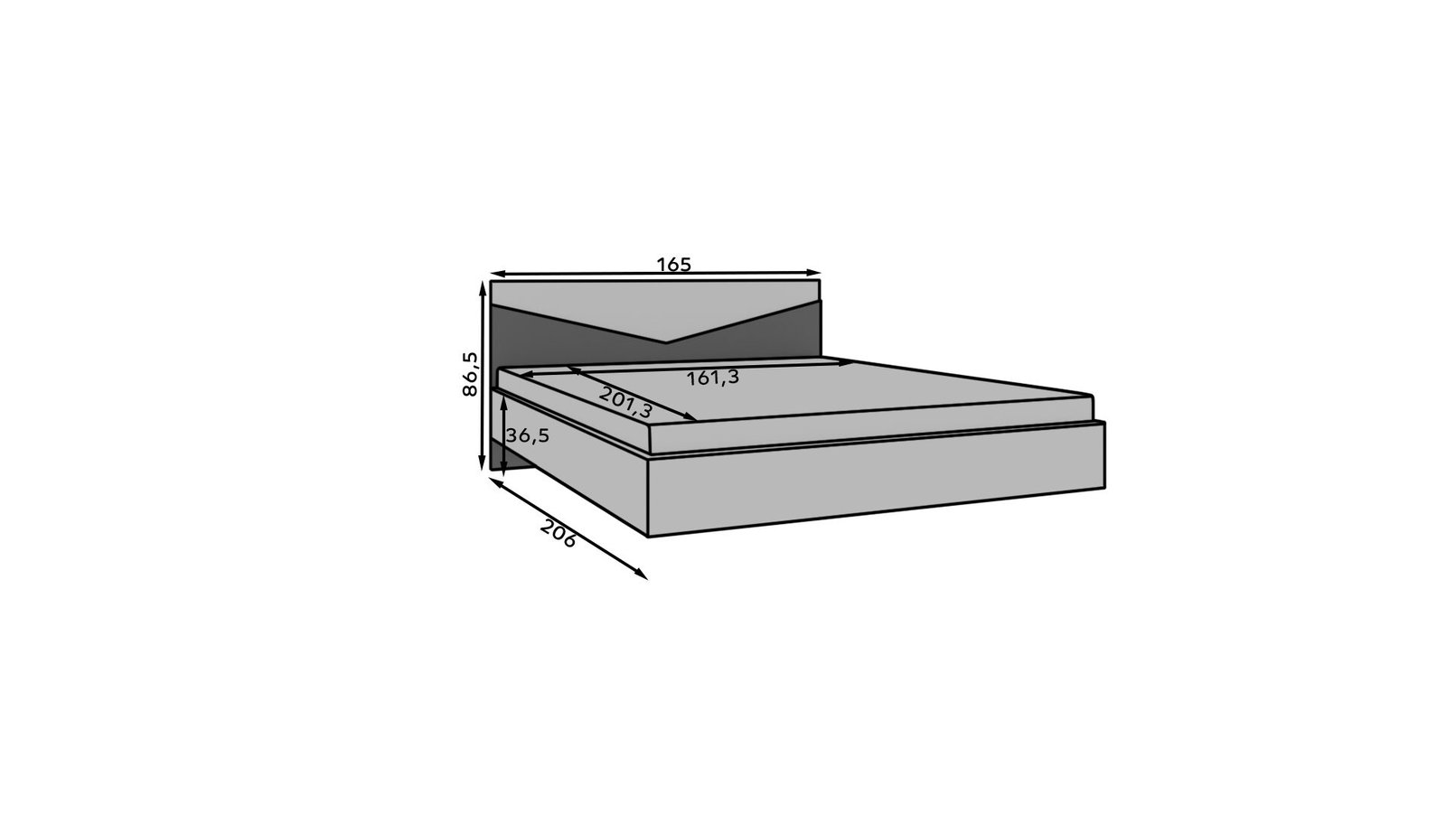 Bed 160 Atson oak/grey beige ADRK - Image 4