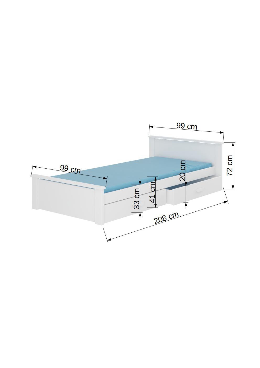ALDEX bed 200x90 white/Sonoma ADRK - Image 3