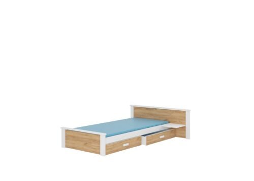 ALDEX shelf Bed 180×80 white/golden oak ADRK