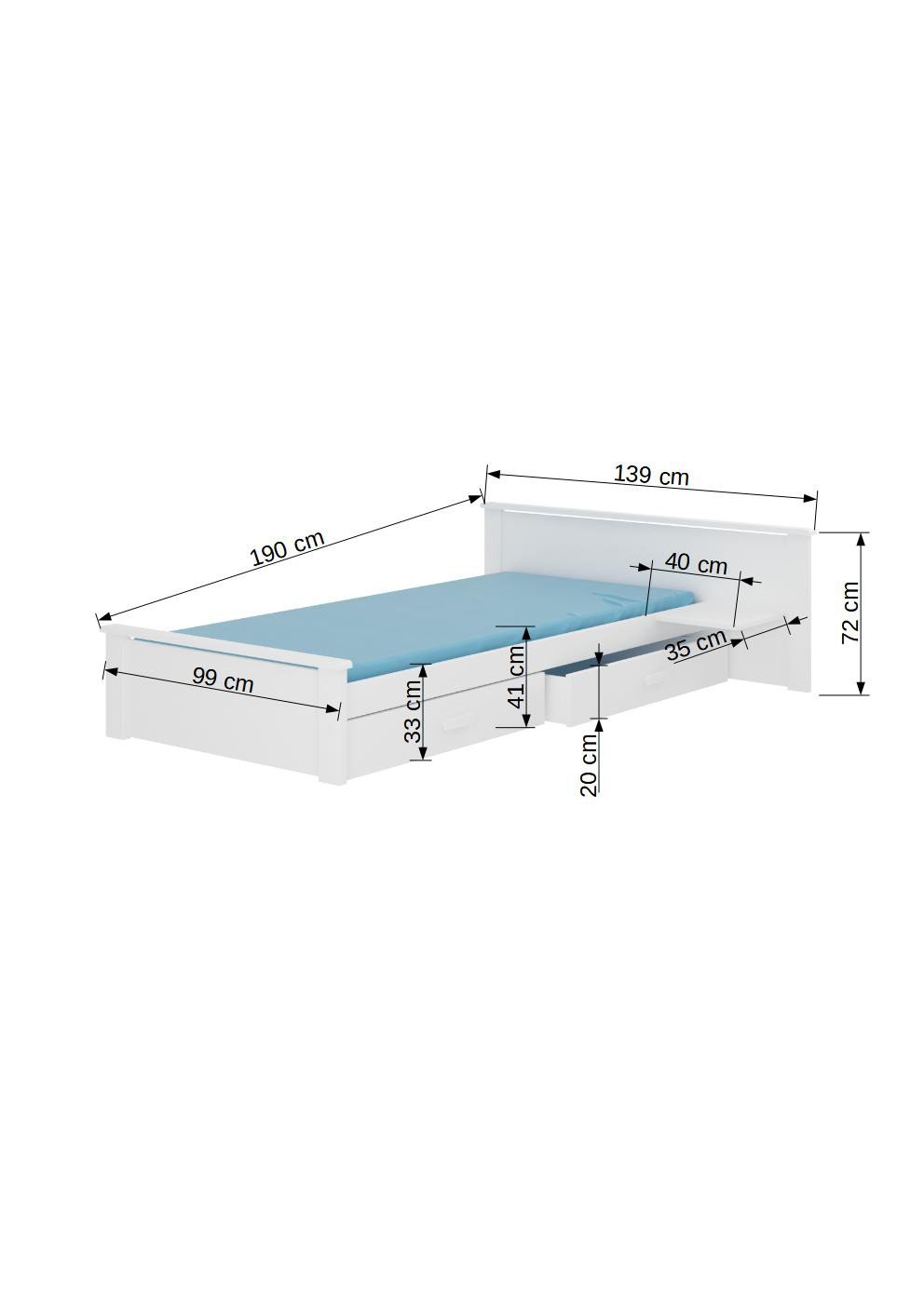 ALDEX shelf Bed 180x80 white ADRK - Image 3