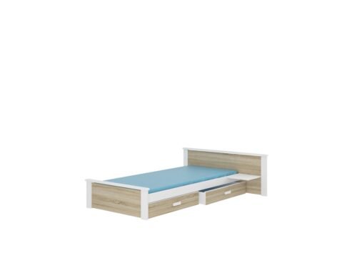 ALDEX SHELF Bed 200×90 White/Sonoma ADRK