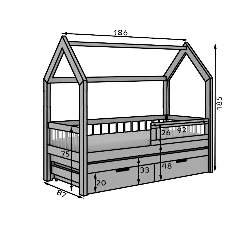 Artes cabin bed, white, ADRK - Image 4
