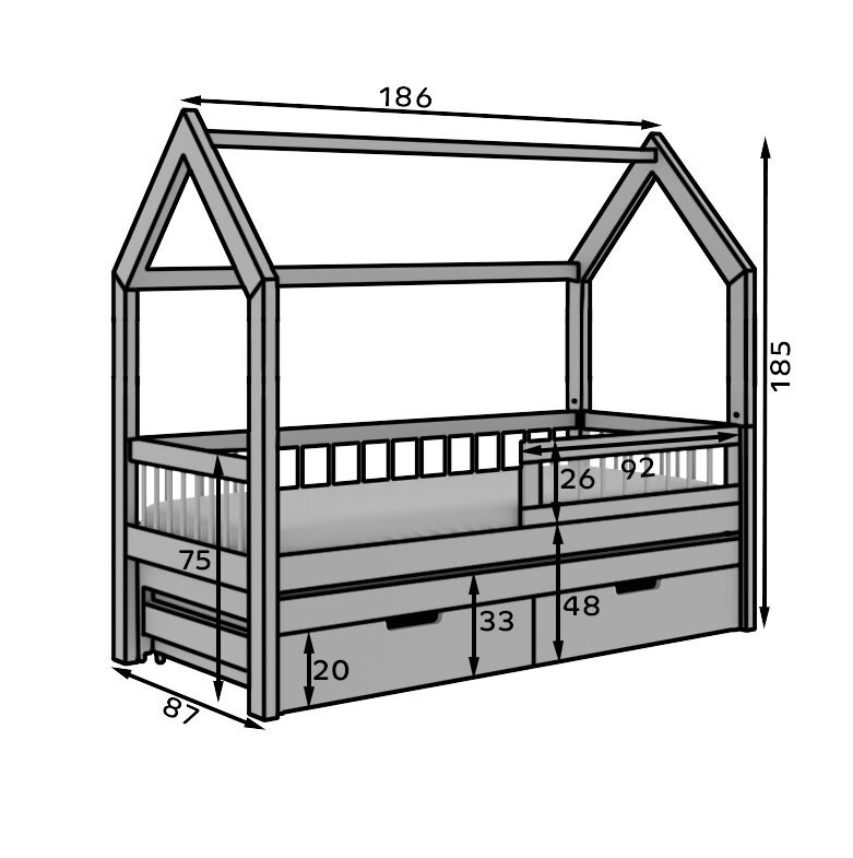 Artes II grey ADRK hut bed - Image 3