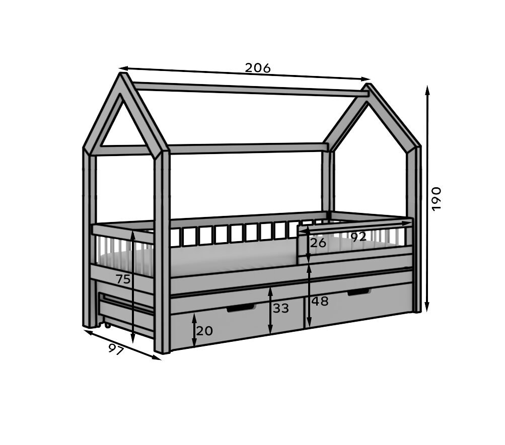 Artes Cottage Bed, Pine, ADRK - Image 4