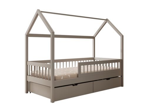 Galicia House bed with mattress, gray, ADRK