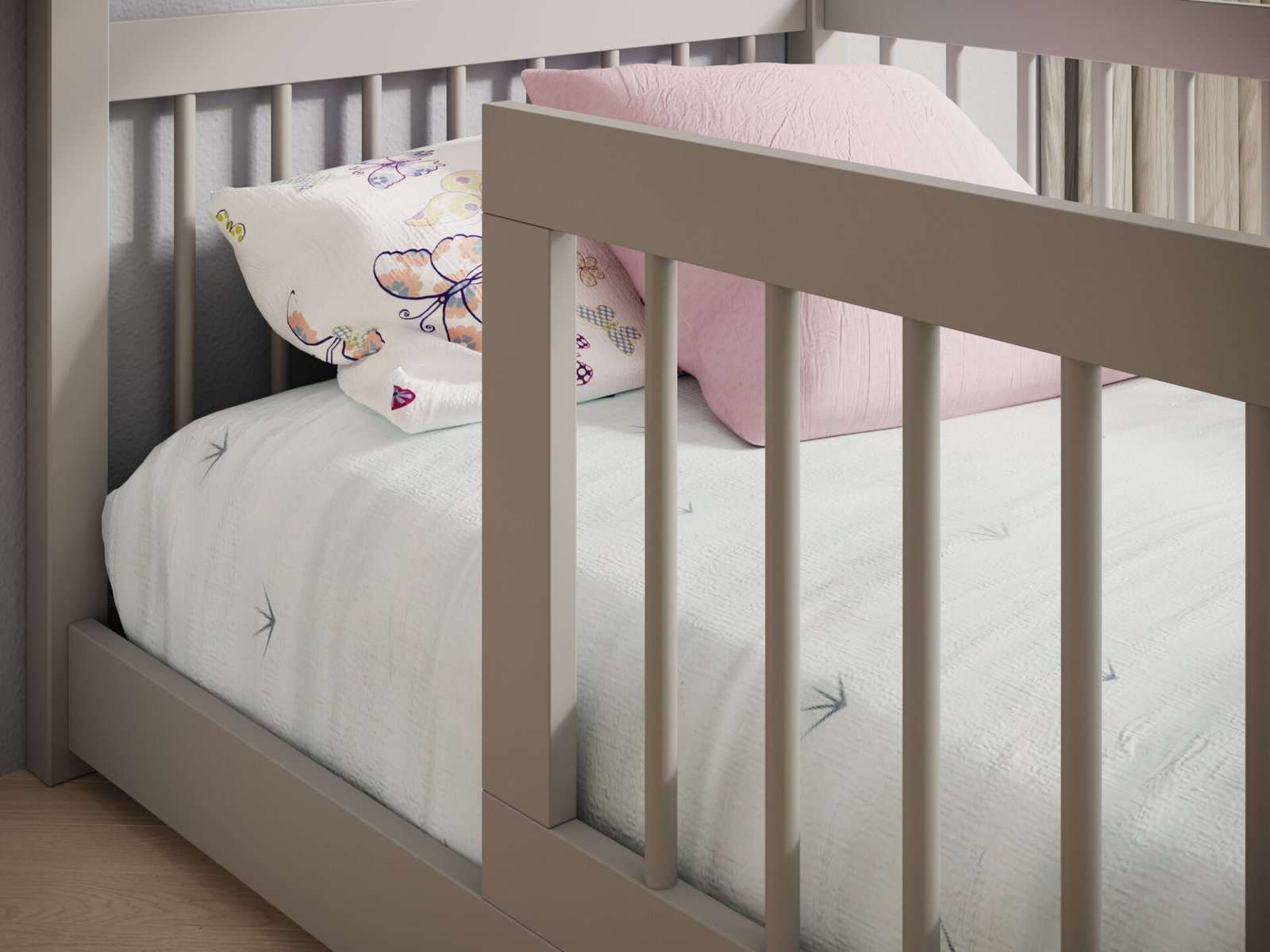 Graja House bed with mattress, gray, ADRK - Image 3
