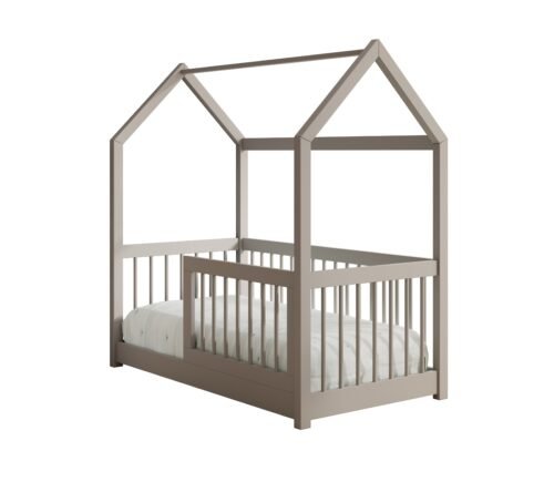 Graja House bed with mattress, gray, ADRK