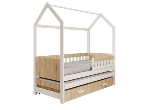 Cottage Bed, White, Jasper / ADRK Oak