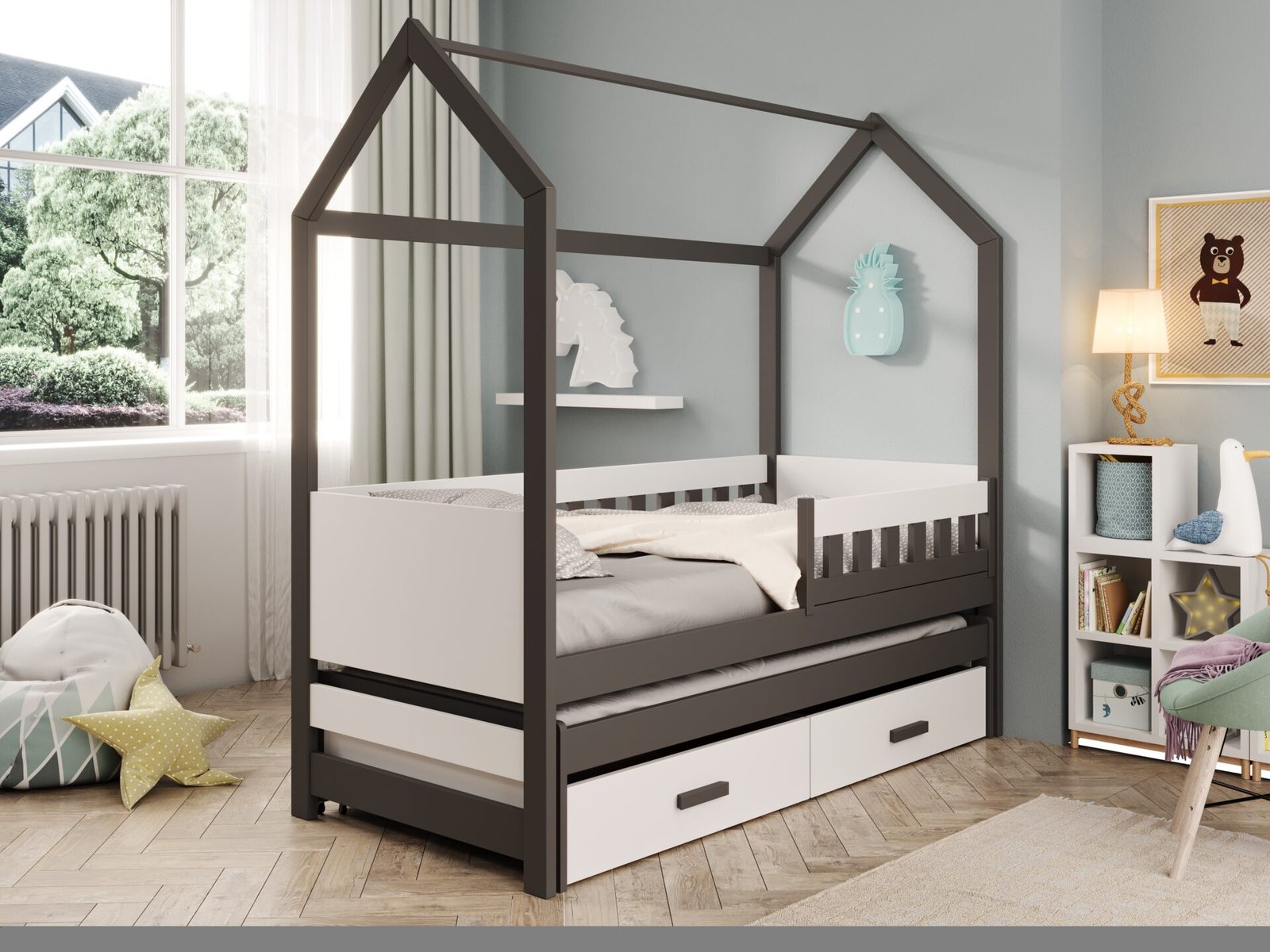 Jasper Cottage bed with graphite/white ADRK mattress - Image 2