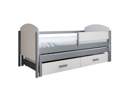 Olen 180×80 children’s bed for 2 persons, white/gray, ADRK