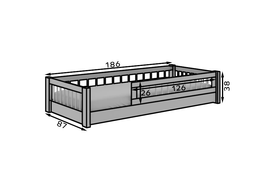 Dori children's bed, white, ADRK - Image 4