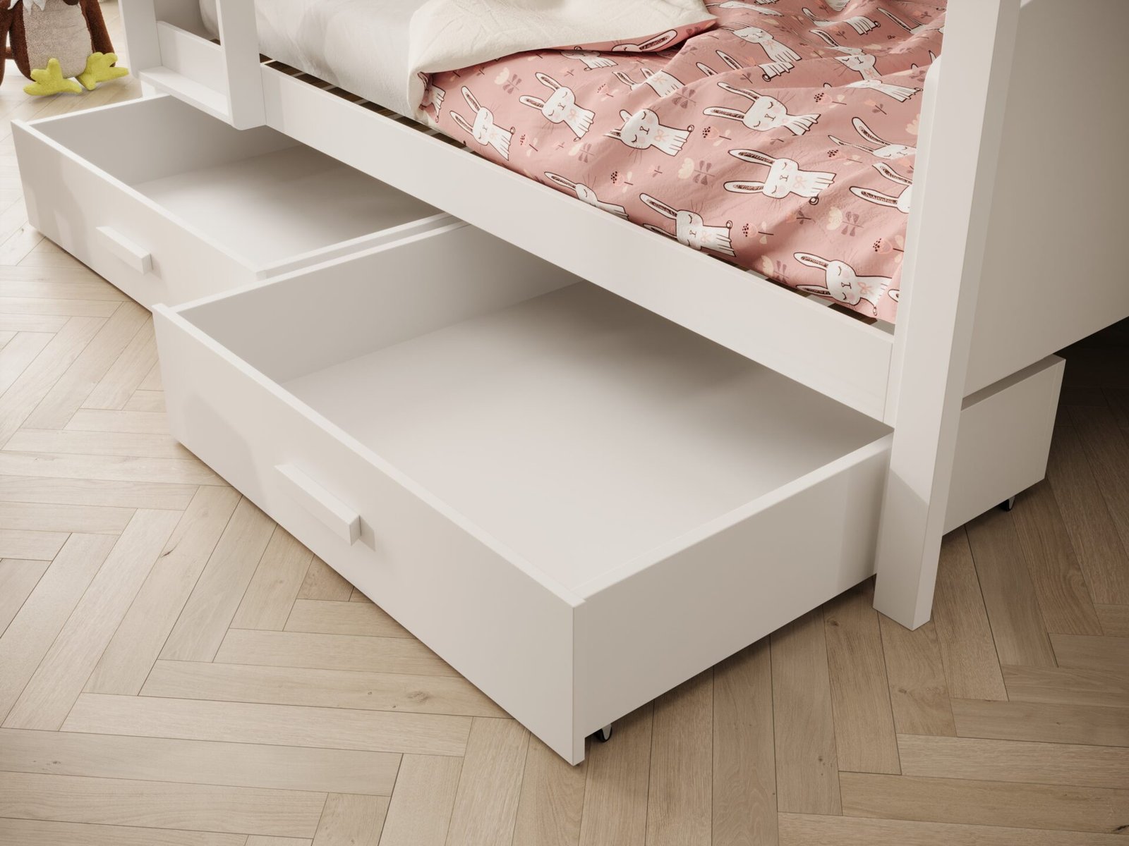 Jori children's bunk bed, 200x90 cm, white, ADRK - Image 3