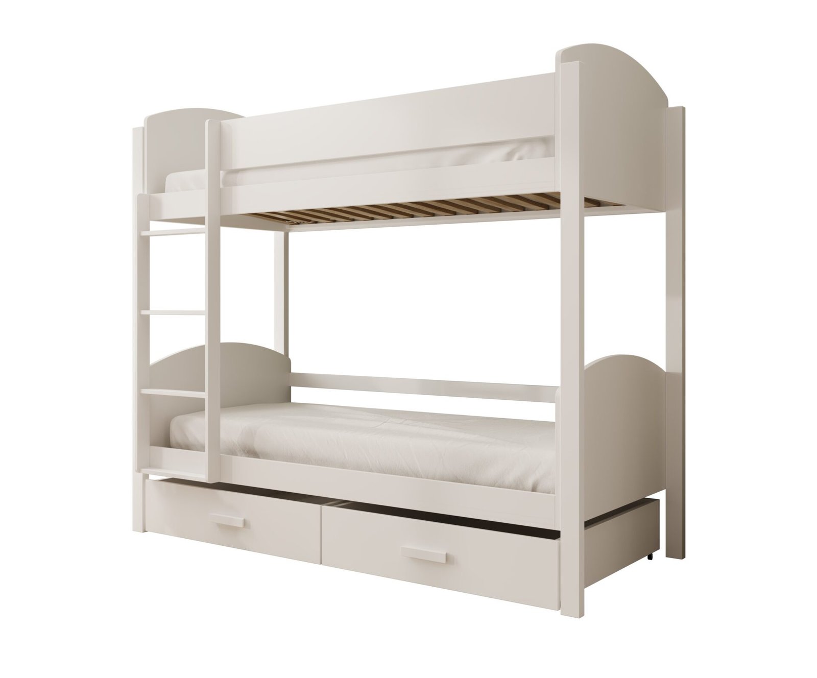 Jori children's bunk bed 200x90 with mattress, white, ADRK
