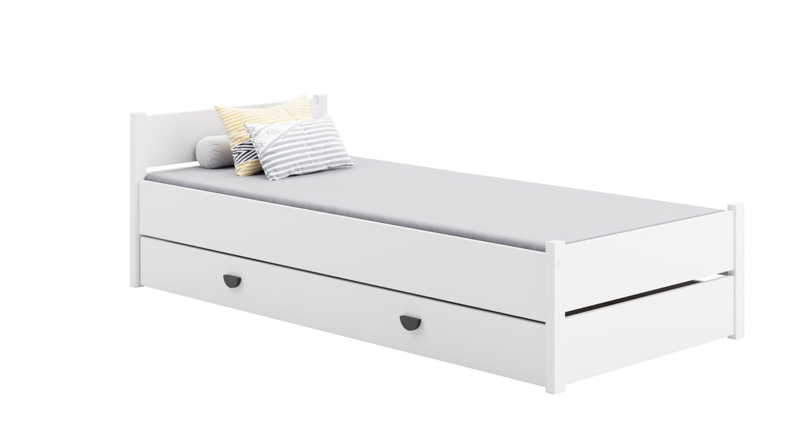 MARCELLO white ADRK children's bed with mattress and drawer