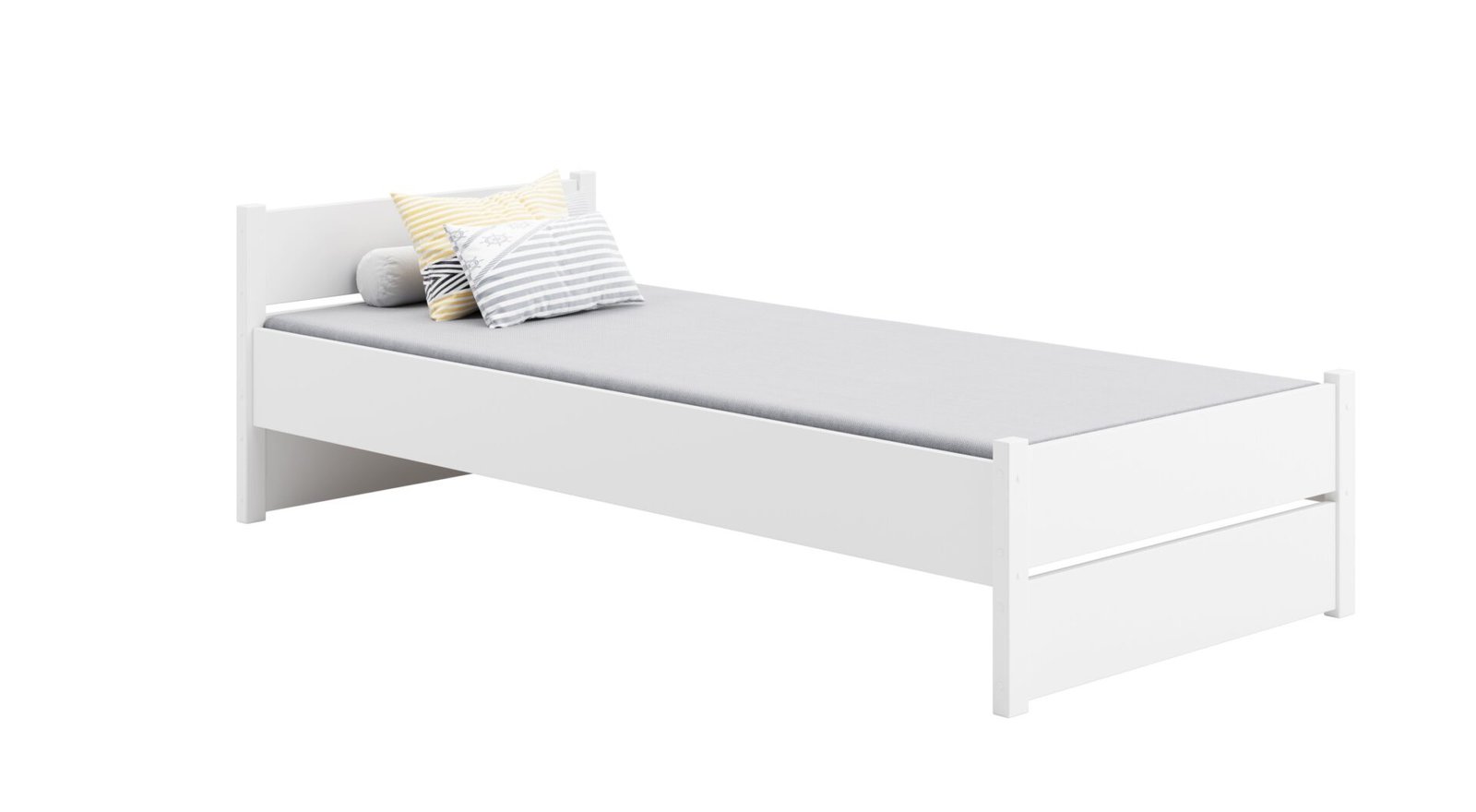 Children's bed with mattress MARCELLO white ADRK