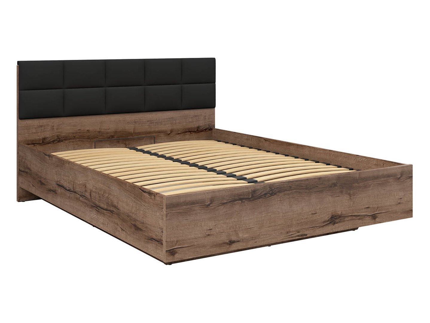 Kassel bed with frame and storage box, 180x200 cm, monastery oak - Image 5