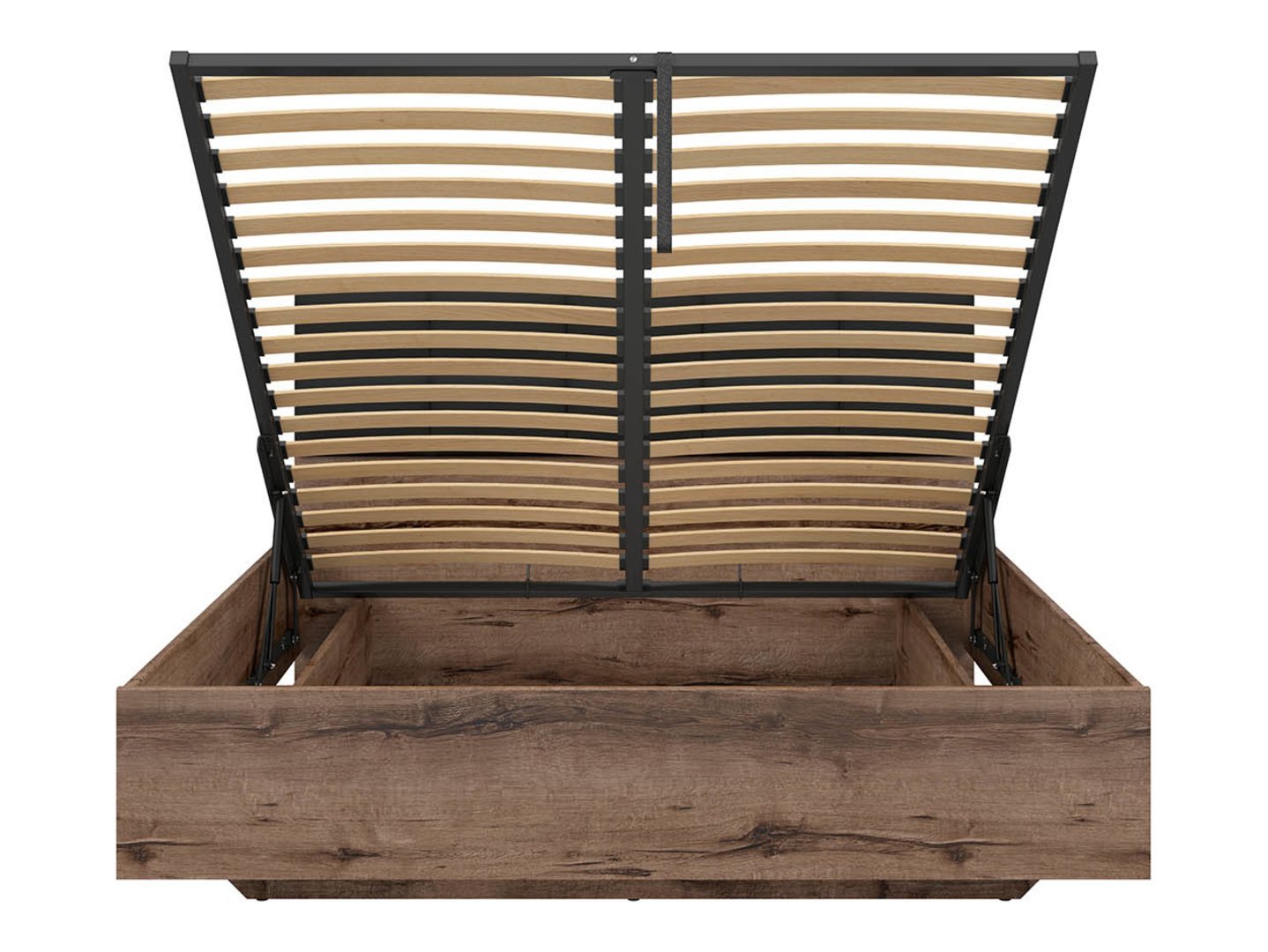 Kassel bed with frame and storage box, 180x200 cm, monastery oak