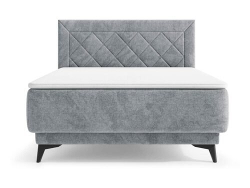 Zalea Neve 85 140 cm continental bed with storage box, grey