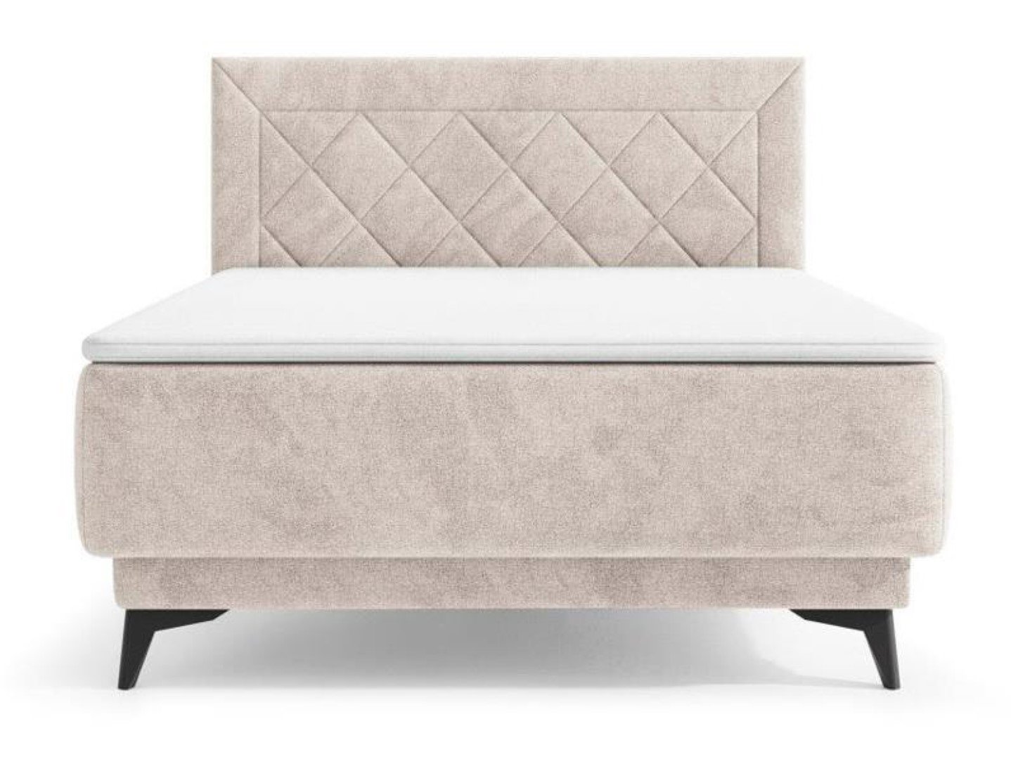 Zalea Neve 03 beige continental bed 160 cm with storage box