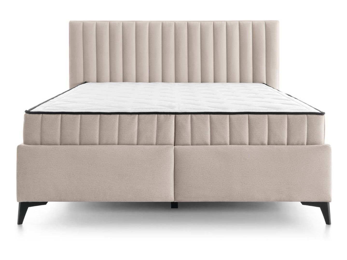 JOY continental bed 160x200 with two containers, beige - Image 5