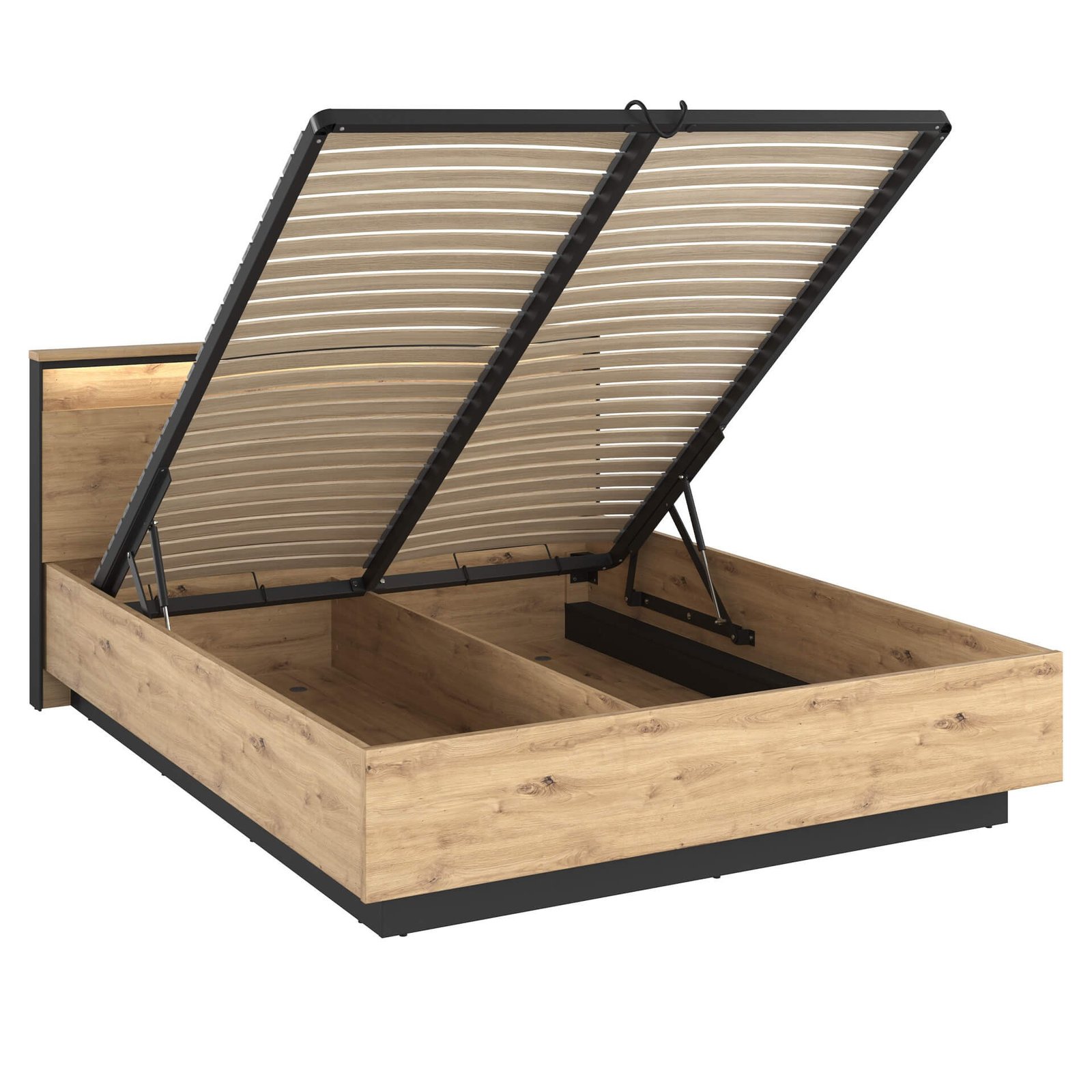 QUANT QS-02 Bed | 180x200 | Artisan oak, black - Image 7