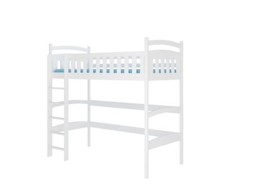 MIAGO 180×80 mezzanine bunk bed, white, ADRK