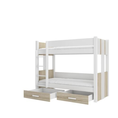 ARTA bunk bed, 180×80, white/Sonoma, ADRK