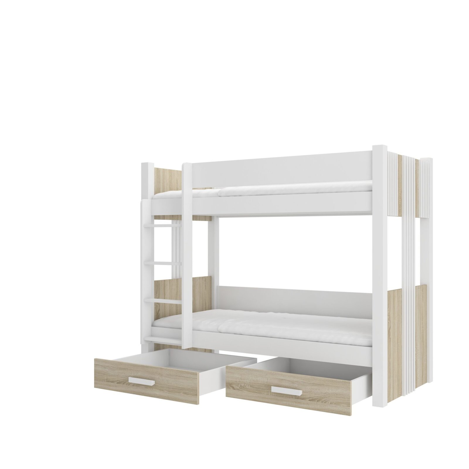 ARTA bunk bed, 180x80, white/Sonoma, ADRK