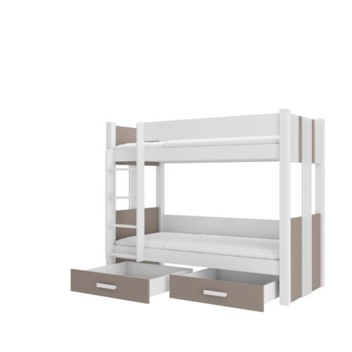 ARTA bunk bed, 200×90, white/Sonoma, ADRK